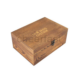 La boîte est tachée à la main et l'artisan essaie une apparence rustique et attrayante ou un Look Vintage boîte en bois personnalisée Diy - Product Image 3