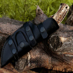 Couteau de survie en acier Damas de qualité supérieure, lame pleine, couteau de camping en plein air, fait à la main - Product Image 5