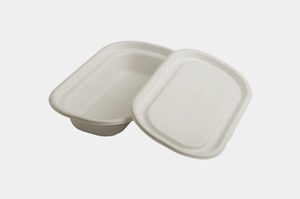 Boîte à lunch jetable durable et biodégradable écologique Conteneur à emporter compostable en bagasse avec couvercle pour l'emballage des repas - Product Image 6