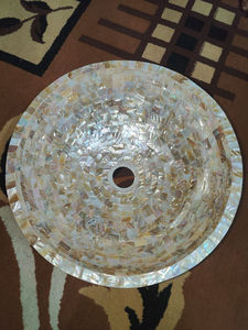 Lavabo de lujo de perla madre Natural de estilo único, lavabos de baño, lavabo de perla Madre, lavabo de baño, Falak World Export - Product Image 3