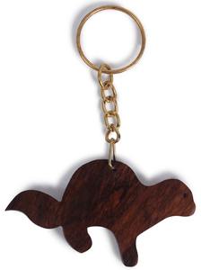 Wood Elephant Hand Carved Wooden <b>Key</b> <b>Chain</b> Pack of 10 for Wholesale Supplier From India Home Decor Decorative Objects - Product Image 4