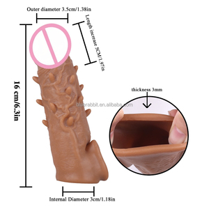 Wholesale <strong>Penis</strong> Sleeve Reusable Realistic Textured | Direct <strong>Factory</strong> - Product Image 3