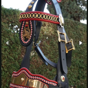 Meilleures ventes Accessoires équestres pour chevaux en cuir de vachette véritable Dernier arrivage Style vintage Collier de poitrine Headstall Ready - Product Image 2