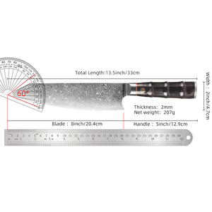 มีดเชฟดามัสกัสทำจากสแตนเลสมีดทำครัวมืออาชีพผลิตตามคำสั่งซื้อจำนวนมาก - Product Image 6