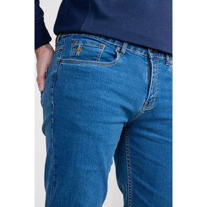 Pantalones vaqueros para hombre 2025 de alta calidad, vaqueros de algodón rectos de estilo lavado azul de talla grande para hombre, pantalones vaqueros personalizados con servicio OEM - Product Image 6