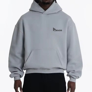 Sweat à capuche oversize unisexe en coton premium 420 g/m², à épaules tombantes, personnalisé, lourd, court, sans marque, pour hommes - Product Image 6