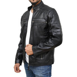Chaqueta de Cuero para Hombre de Alta Calidad, Ligera, con Logotipo Personalizado, Cuello Alto, para Invierno, Suministro Directo de Fábrica - Product Image 5