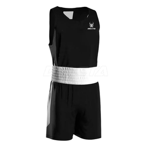 Conjunto Deportivo de Boxeo Elite, 100% Poliéster Elástico, Transpirable, Camiseta sin Mangas y Pantalones Cortos Deportivos a Juego - Product Image 6