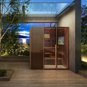 Système <span class=keywords><strong>de</strong></span> sauna <span class=keywords><strong>spa</strong></span> polyvalent et personnalisable pour intérieur, avec rayonnement infrarouge lointain intégré, circulation d'air, bien-être corporel complet DSL DSL1619-01 - Product Image 2