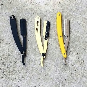 Rasoir professionnel droit à bord unique en acier inoxydable pour hommes et femmes, rasage, outils de barbier, rasoir d'épilation pliable - Product Image 2