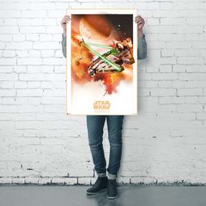 Modern Style Star Wars Episode V <b>Poster</b> Featuring the Millennium Falcon on High Quality Paper for Wall Decor - Product Image 4