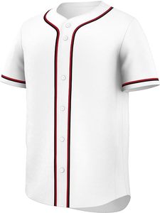 Camisetas de béisbol en blanco con botones para equipos uniformes al por mayor, camisetas de béisbol con logotipo personalizado de secado rápido y logotipo personalizado - Product Image 3