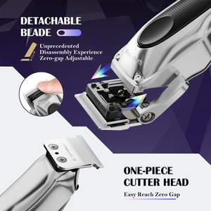 Tondeuse à Cheveux Professionnelle Sans Fil pour Hommes, Moteur Brushless à Couple Élevé, Lame Amovible, Tondeuse de Barbier Électrique sur Batterie (US) - Product Image 5