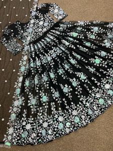 Premium Quality Women's Anarkali Suit Ready-Made Indian Wear Butterfly Net Sequence Embroidery Work Bollywood-Inspired Natural - Product Image 5