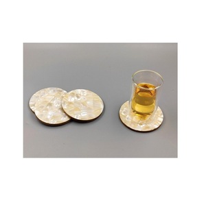 Elegant Mother Of Pearl <b>Mop</b> Coasters Suitable For Premium Restaurants Hotels And Home Dining Areas - Product Image 1