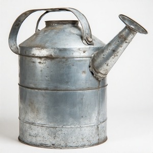 Foyer de jardin rustique IronWhisper avec fer à revêtement noir chaud et bidons d'eau extérieurs de couleur bronze vieilli à la main - Product Image 1