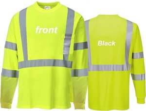 Ropa DE TRABAJO Seguridad Construcción Camiseta reflectante Verde Manga larga Transpirable Camisa reflectante de alta visibilidad - Product Image 2