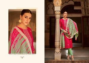 Nouvelle rayonne lourde de lancement avec travail de séquence de broderie avec impression de colorant de lustre Dupatta Kurtis ensemble pour les femmes - Product Image 6