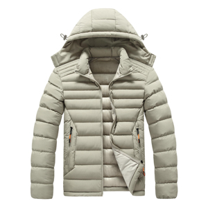 Manteau bouffant à capuche détachable pour hommes coupe extérieure personnalisée de bonne qualité coupe-vent veste bouffante pour hommes - Product Image 4