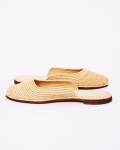 Zapatos de rafia marroquíes, zapatillas de rafia, babouch raphia mulas toboganes de verano sandalias de rafia zapatos hechos a mano, zapato de ratán - Product Image 1