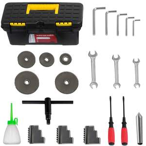 Tour à métaux 8,7''x29,5'' avec moteur sans balais 1100W, vitesse variable 0-3000 tr/min, écran LED, mandrin à 3 mors et kit d'outils - Product Image 2