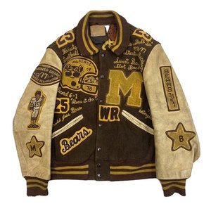 Ropa de calle Old Fashion Men 2024 Chaqueta de regreso a la escuela Estudiante Unisex Hombres Letterman Jacket Vintage Versity Jacket - Product Image 1