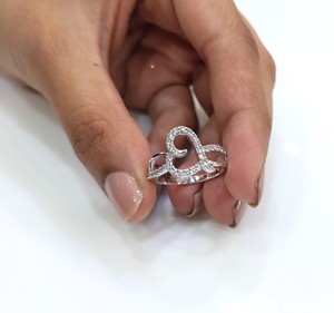 Anillo de Compromiso de Oro Blanco de 14K Estilo Vintage con Diamante Cultivado en Laboratorio de 0.40 Ct, Corte en Forma de Corazón, Regalo de Cumpleaños Perfecto para Mujeres - Product Image 2