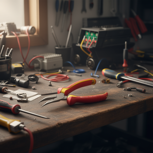 Alicates de punta semicircular extra largos USAG con mordazas de 45° y 1000 V de resistencia para diversas tareas - Product Image 3