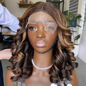 Venta al por mayor de extensiones de cabello Remy virgen brasileño HD encaje materia prima con textura hinchable Worldwide Express Curl Style Bundle - Product Image 1