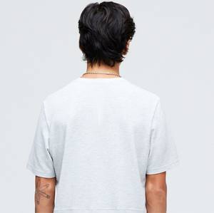 T-shirt à coupe boxy oversize tendance pour homme Épaule délavée lourde avec haut à col en O Style Streetwear - Product Image 2