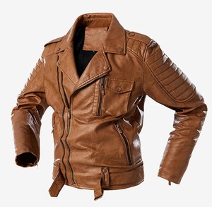 Nouvelle veste bomber en cuir véritable pour homme, hiver, moto, manteau épais, fermeture éclair, doublure en fourrure, chaude, imperméable, coupe-vent, style urbain - Product Image 3