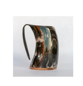 Mug en corne de buffle sculpté, récipient à boire avec verre pour les occasions spéciales, mug en corne de buffle avec logo personnalisé - Product Image 5