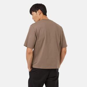เสื้อยืดผ้าฝ้ายโอเวอร์ไซส์สำหรับผู้ชายเสื้อยืดคอกลมระบายอากาศพิมพ์ลายน้ำหนักแบบกำหนดเอง - Product Image 4