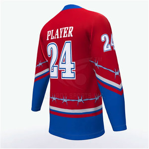 La última camiseta de hockey sobre hielo personalizada hecha en Pakistán Servicio OEM disponible Colores surtidos - Product Image 5