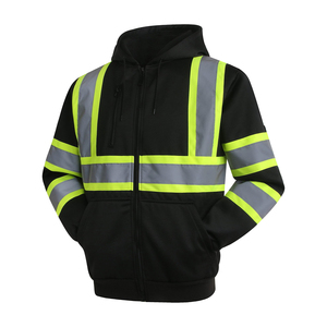 100% Poliéster Hi Vis Pullover Sudadera con capucha Seguridad reflectante Ropa DE TRABAJO Construcción Sudadera con capucha en color sólido - Product Image 6