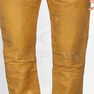 Los pantalones casuales para hombre más vendidos 100% cuero genuino tamaño personalizado cintura ligero servicio OEM disponible - Product Image 3