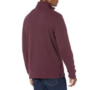 Sweat-shirt d'hiver en gros à quart de zip, en molleton doux mélangé de coton, coupe-vent, écologique, confortable, pour le travail décontracté - Product Image 3