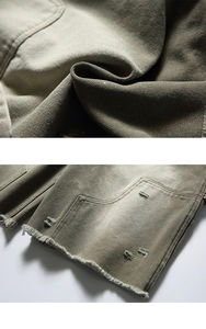 กางเกงขาสั้นผู้ชายกางเกงขาสั้นลำลองระบายอากาศดีใส่บนถนนกางเกงขาสั้นผ้าฝ้ายปรับแต่ง - Product Image 2