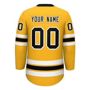 Vente en gros de maillots d'uniforme de hockey sur glace 100% polyester personnalisés de qualité unique avec impression par sublimation et plaine - Product Image 3