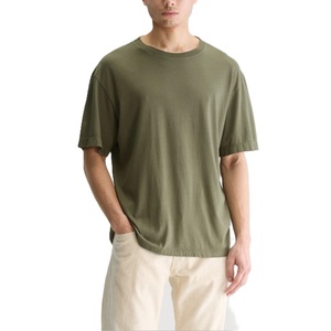 เสื้อยืดผู้ชาย OEM ผ้าฝ้าย 100% ทรงลำลอง คอกลม แขนสั้น สีพื้น ผ้าเจอร์ซีย์ กันยับ ระบายอากาศได้ดี - Product Image 1