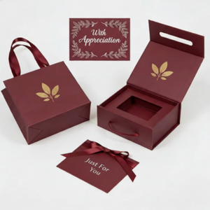 Boîtes cadeaux de luxe en carton rigide magnétique pour bijoux, bougies, cosmétiques, avec logo personnalisé, pour petites entreprises, emballages pour flacons de parfum - Product Image 1