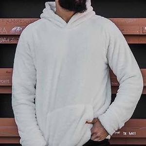 เสื้อมีฮู้ดของผู้ชายผ้าคอตตอนสีพื้น100% น้ำหนักเบามีบริการ OEM สำหรับฤดูหนาว - Product Image 5