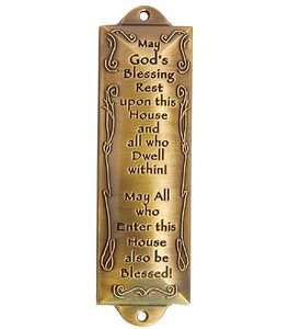 Simple et élégant Design moderne acrylique personnalisé or brillant Design juif Rectangle Judaica défilement Mezuzah cas - Product Image 5