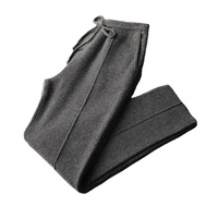 Nouvelle collection Automne/Hiver – Pantalon décontracté pour homme, taille haute, coupe régulière, en polyester/coton imperméable et respirant, tissu peigné lourd 280g, grandes tailles
