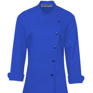 Chaqueta de abrigo de Chef profesional para mujer, manga larga, polialgodón, logotipo personalizado, uniforme culinario, servicio de comida, restaurante de catering - Product Image 1