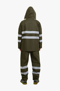 Taille XL Combinaison de pluie réfléchissante robuste Veste imperméable Pantalon pour le travail en plein air Vêtements de sécurité industrielle Équipement de camping durable - Product Image 4