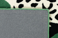 Tapis vert en laine 100% touffeté à la main Tapis léopard grimpant Prix d'usine avec marque privée