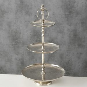 Aluminium <b>Decorative</b> <b>Cake</b> Stand Silver Aluminium 48CM Aluminium MADE in INDIA - Product Image 1
