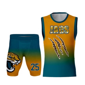 High Quality Custom 7on7 7v7 <b>Compression</b> Football Uniforms Breathable Stretchable Flag Football Wear Sublimated Printing Summer - Product Image 1