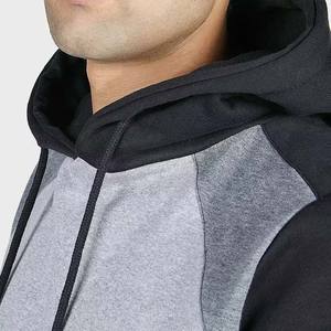 Contraste de color OEM Diseño de logotipo personalizado Bordado Impreso Ropa de hombre Sudaderas con capucha Sudaderas Básicas 100% Algodón Sudadera con capucha transpirable - Product Image 4